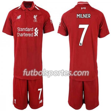 Camisetas Liverpool MILNER 7 Niño Primera Equipacion 2018/2019